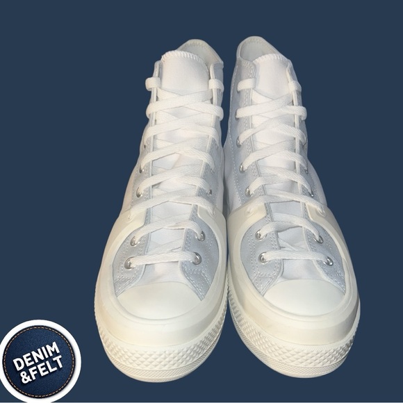 Converse Chuck Taylor All Star Construct Hi Trainers | Soft Blue/White |NEW/NIB - Picture 9 of 13